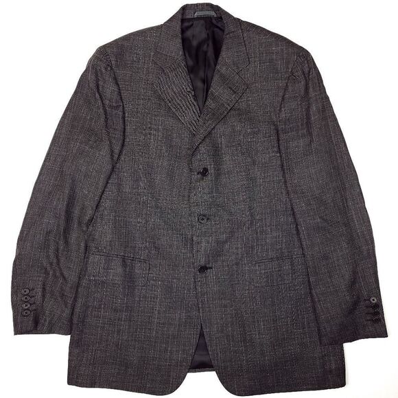 John Varvatos Linen Nylon Blazer Jacket Mens 52R (42US) Italy Neiman Marcus Gray - Picture 1 of 11